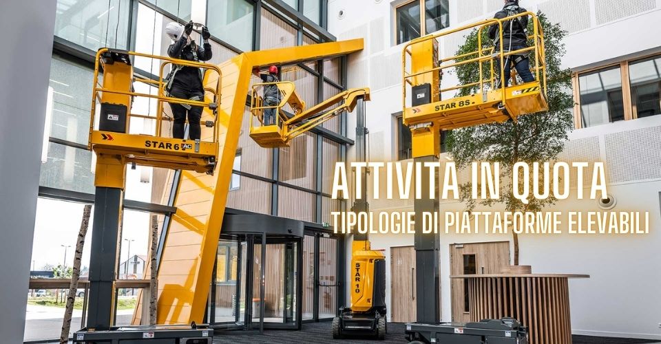 Tipologie di macchine per attività in quota (PLE)